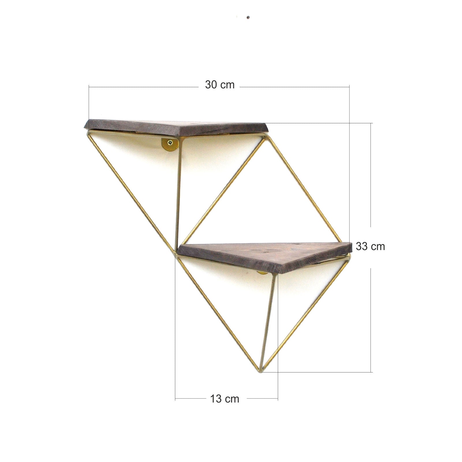 Prateleira de parede de madeira decorativa-WR075-Nogueira
Ouro