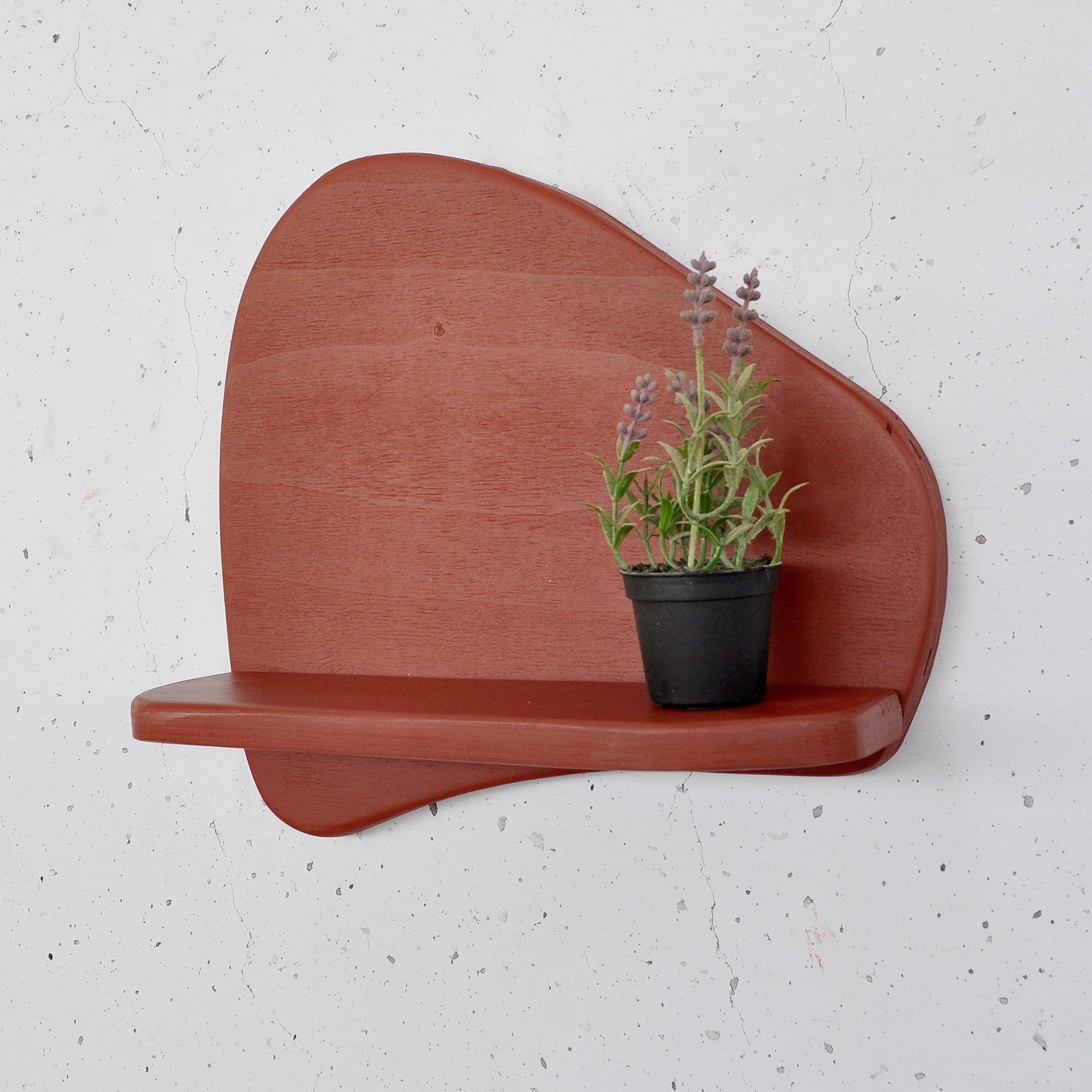 Prateleira de parede de madeira decorativa-Meh221-Vermelho