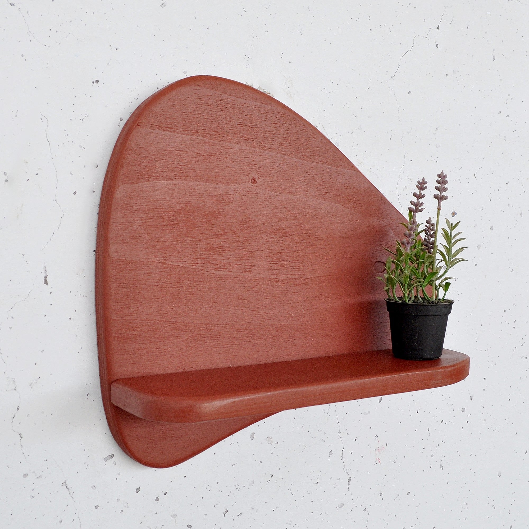 Prateleira de parede de madeira decorativa-Meh221-Vermelho