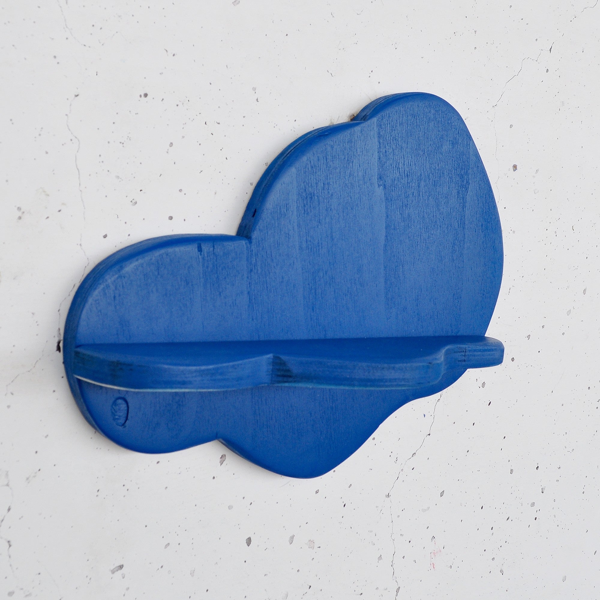 Prateleira de parede de madeira decorativa-Meh223-Azul