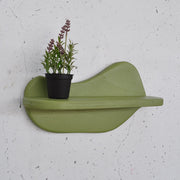 Prateleira de parede de madeira decorativa-Meh224-Verde claro