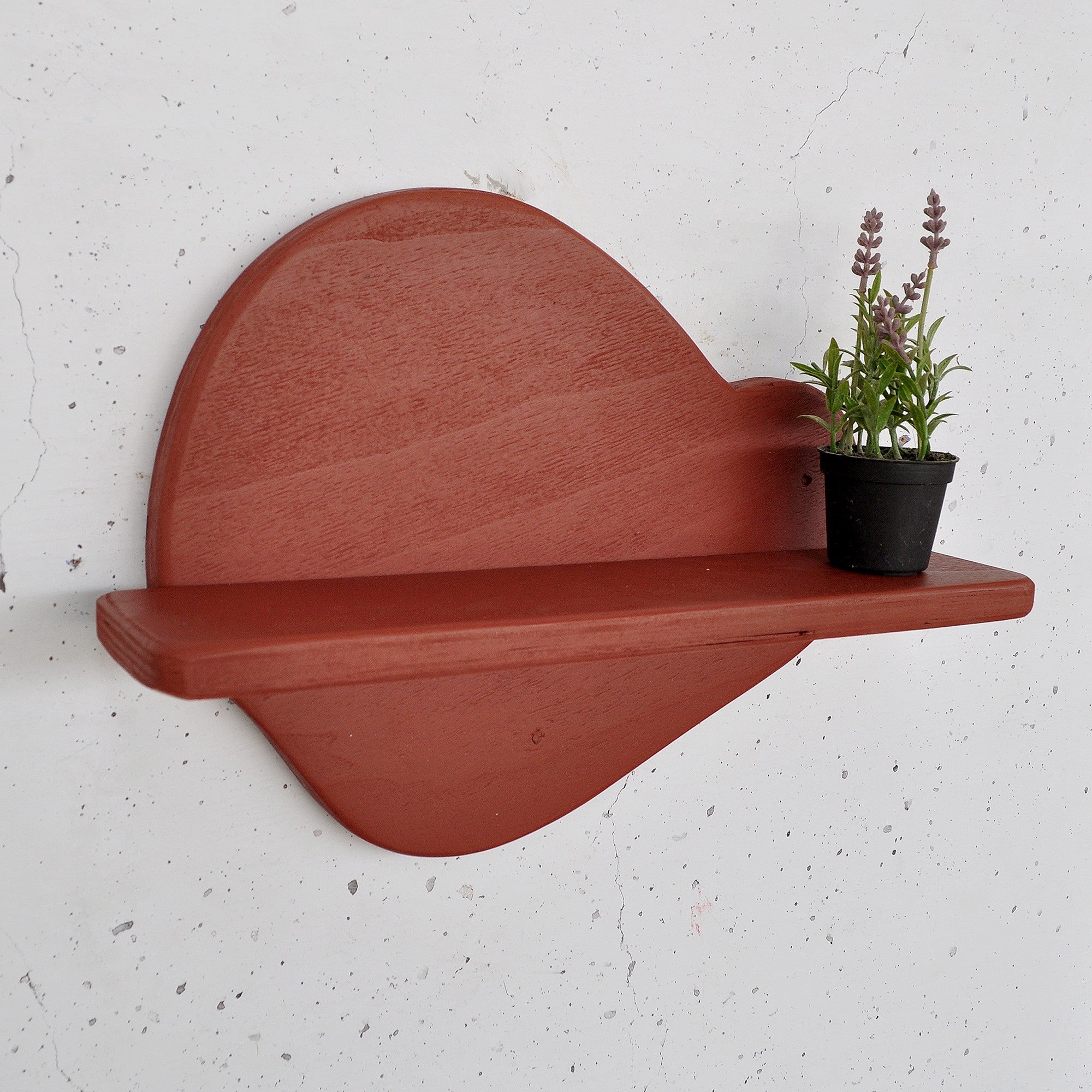 Prateleira de parede de madeira decorativa-Meh225-Laranja