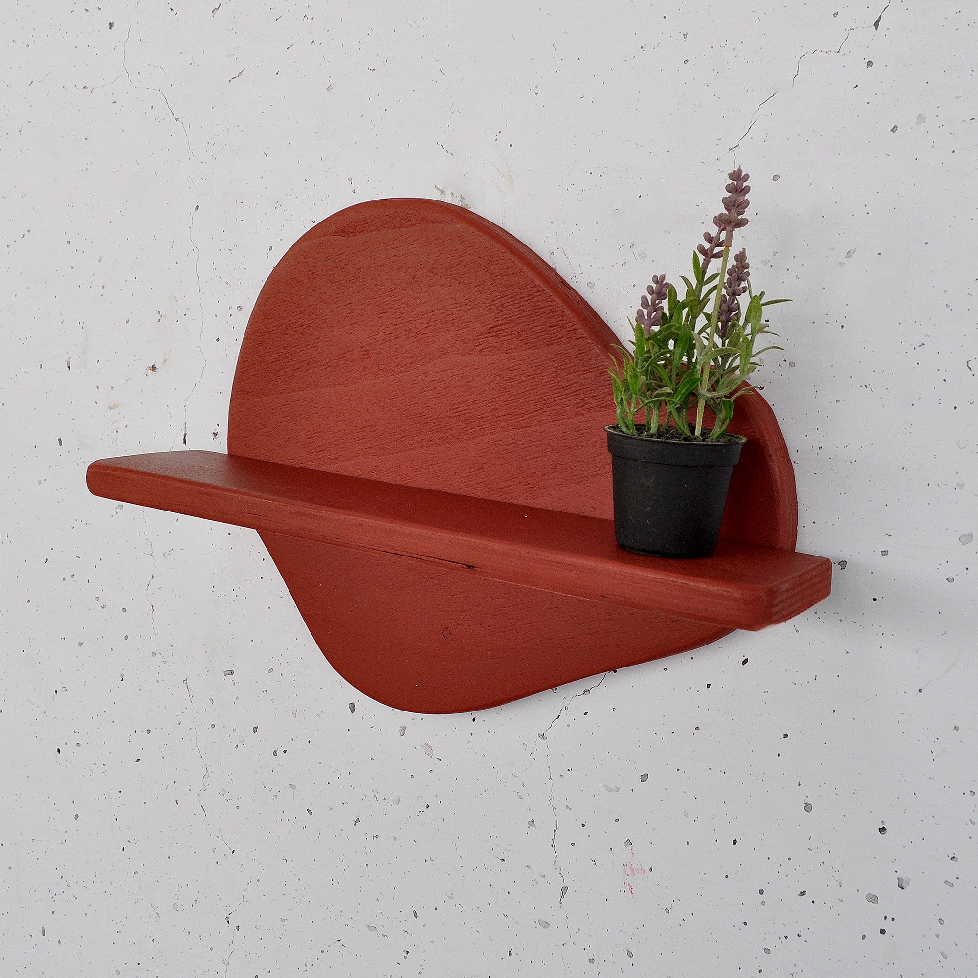 Prateleira de parede de madeira decorativa-Meh225-Laranja