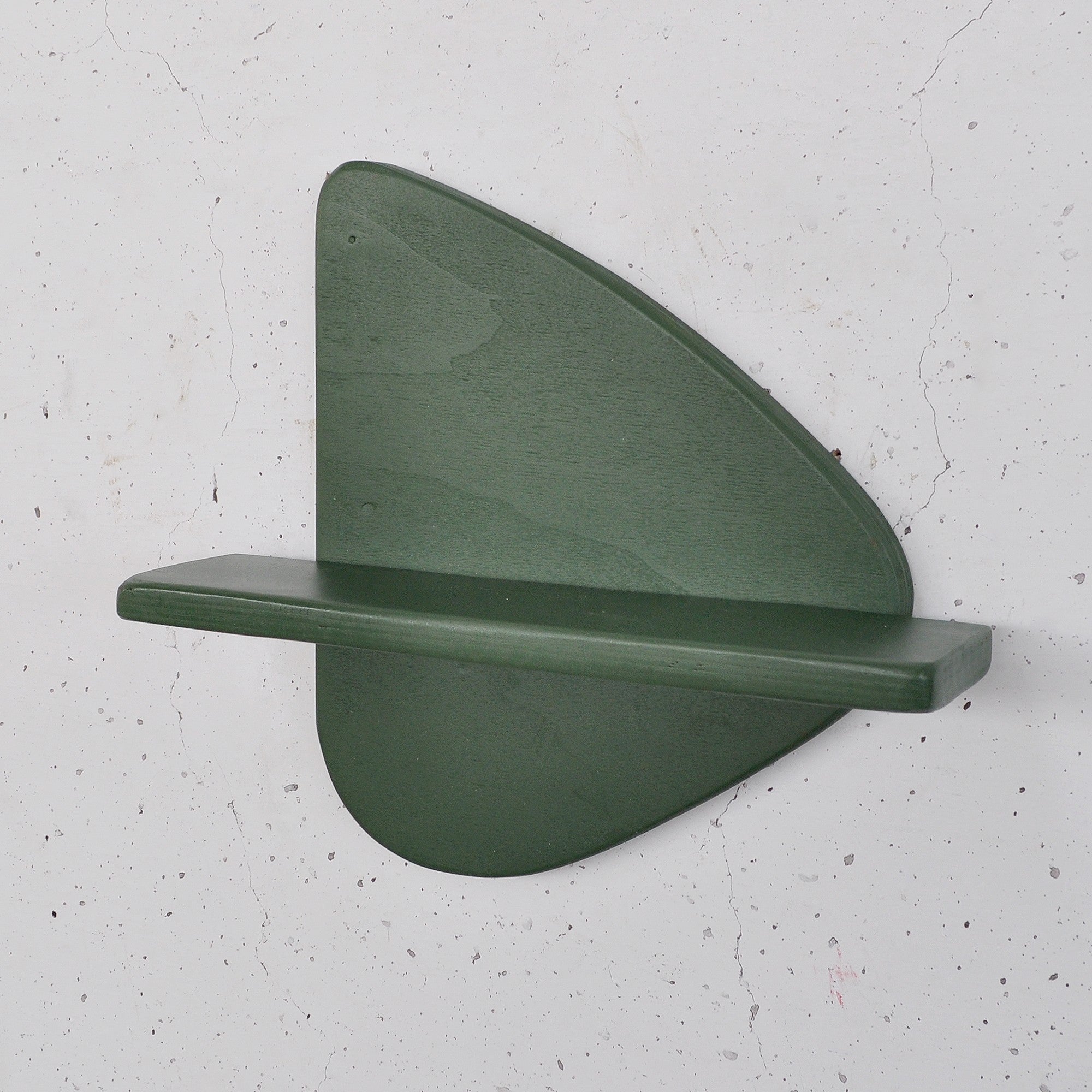 Prateleira de parede de madeira decorativa-Meh227-Verde escuro