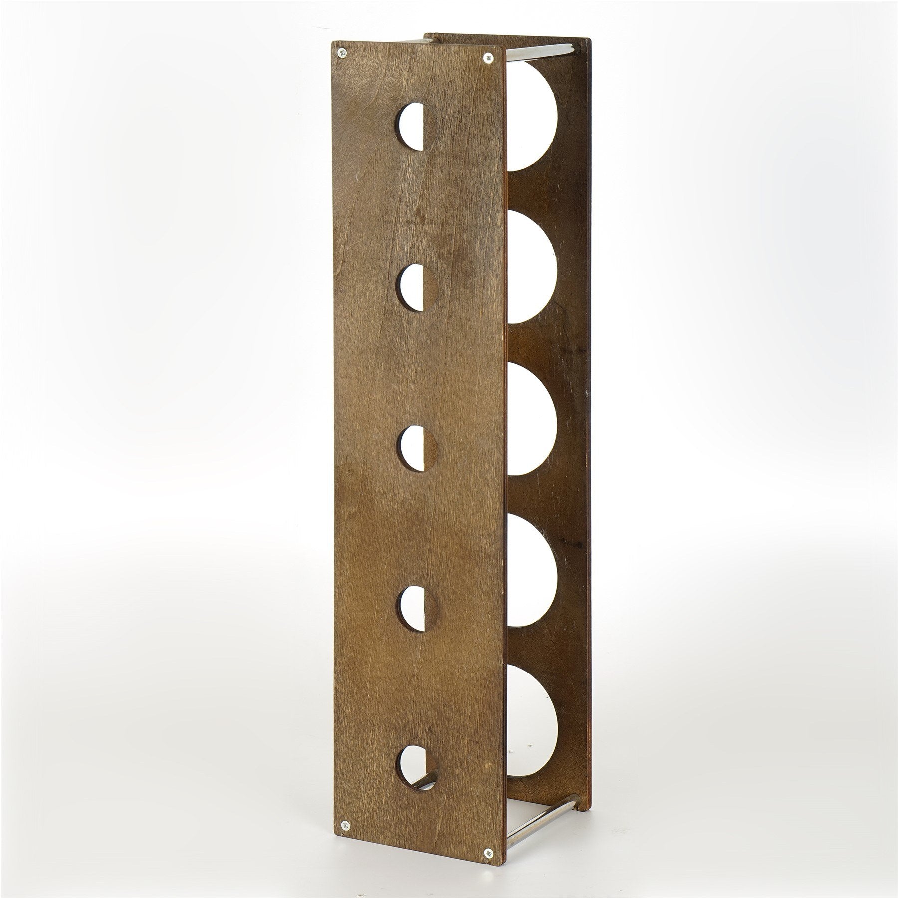 Garrafeira decorativa de madeira – 60 cm x 14 cm x 15 cm – cor nogueira