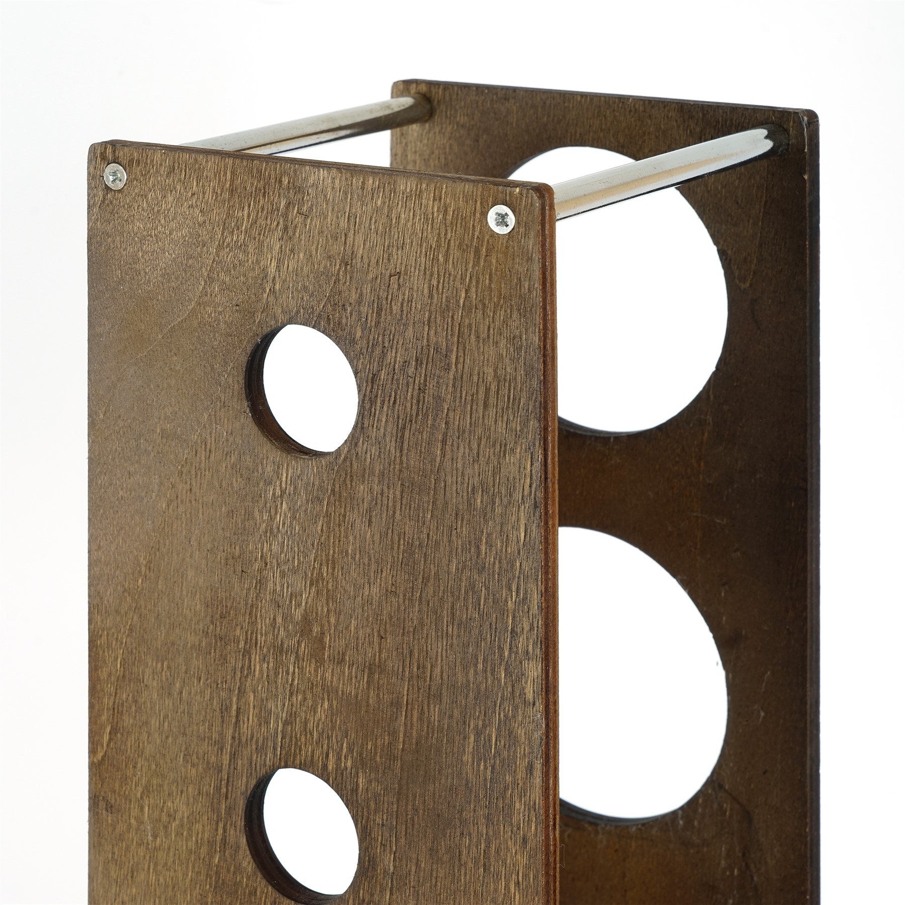 Garrafeira decorativa de madeira – 60 cm x 14 cm x 15 cm – cor nogueira