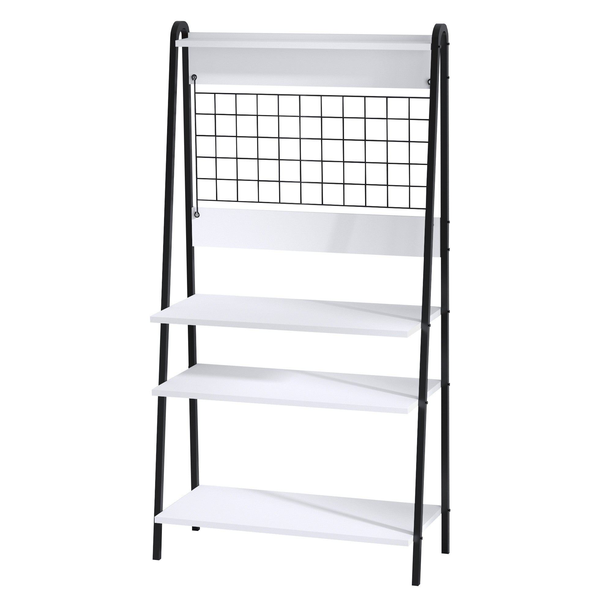 Armário de Bar de Café – 84 cm x 170 cm x 40 cm – Preto e Branco – Painel de partículas revestido de melamina