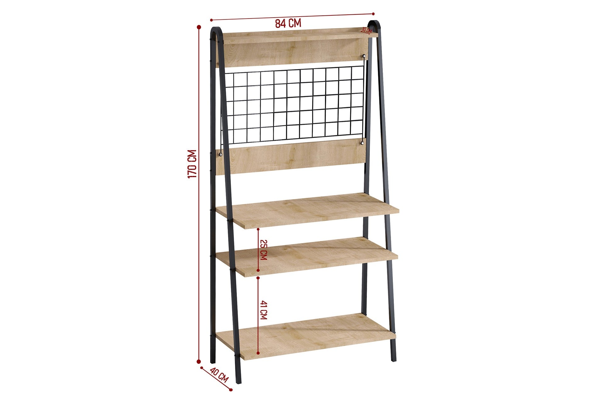 Armário de bar de café – 84 cm x 170 cm x 40 cm – Carvalho Safira e Preto – MDF