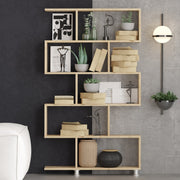 Estante moderna – 90 x 20 x 156 cm – Carvalho – Painel de partículas revestido a melamina