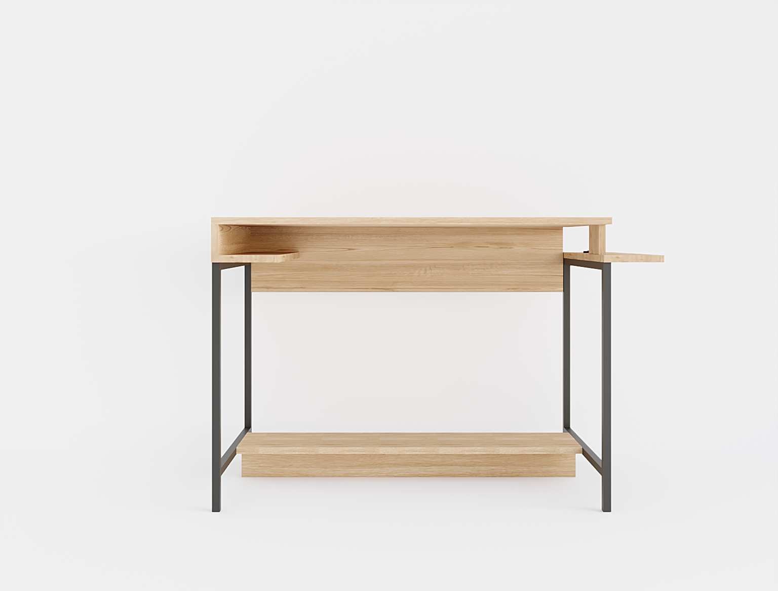Secretária de Estudo – 113 cm x 74 cm x 57 cm – Carvalho Safira e Preto – MDF