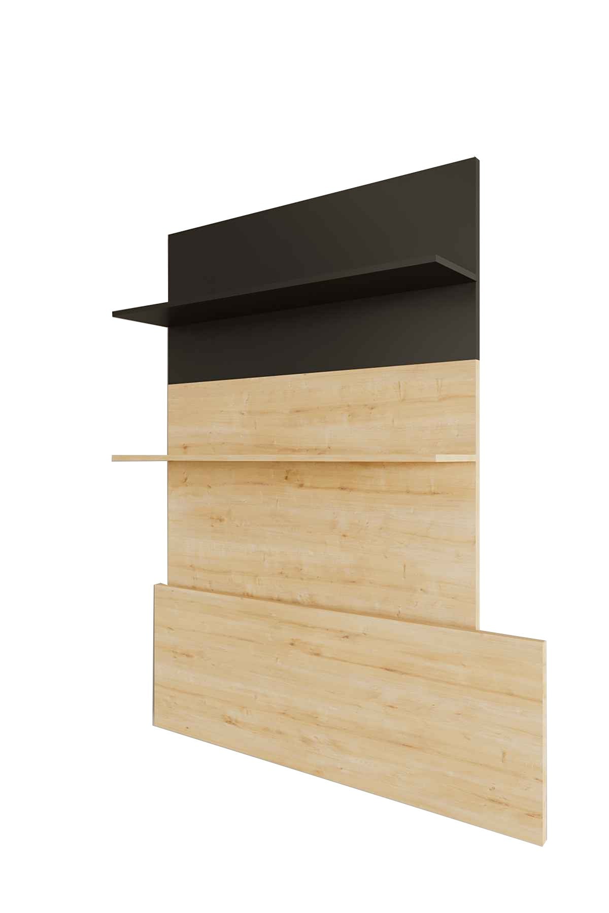 Secretária de Estudo – 90 cm – Carvalho Safira e Preto – MDF