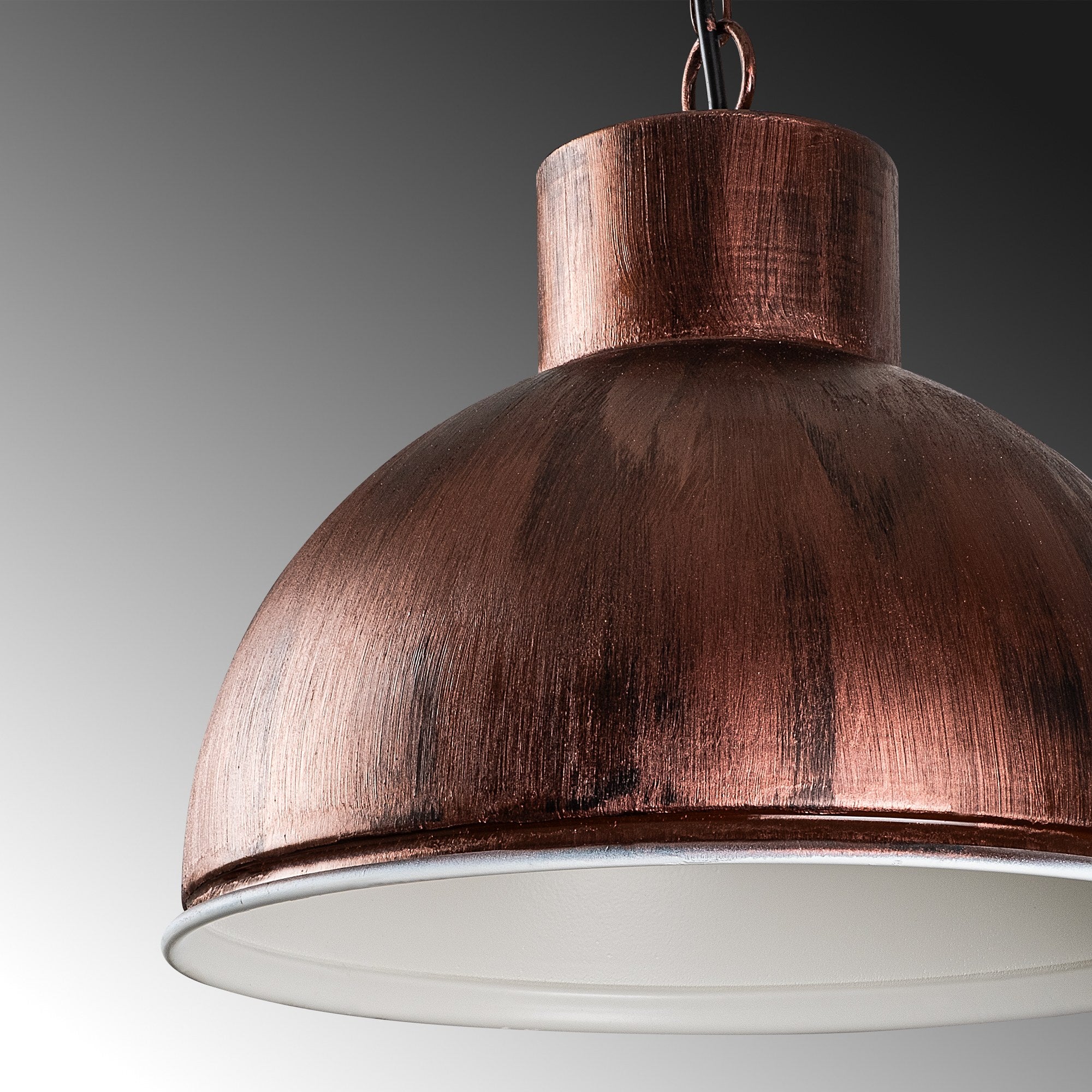 Candeeiro de Teto Elegante de Cobre, Altura Ajustável 128 cm, Diâmetro 32 cm | Corpo de Ferro, Soquete E27, Potência Máxima 40 W | Iluminação Elegante para Espaços Modernos, Classificação IP20