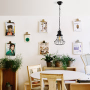 Candeeiro de Teto elegante de metal preto, 22 cm de largura x 110 cm de altura | Soquete E27, máx. 40 W, classificação IP44 | Perfeito para decoração e iluminação de casa moderna