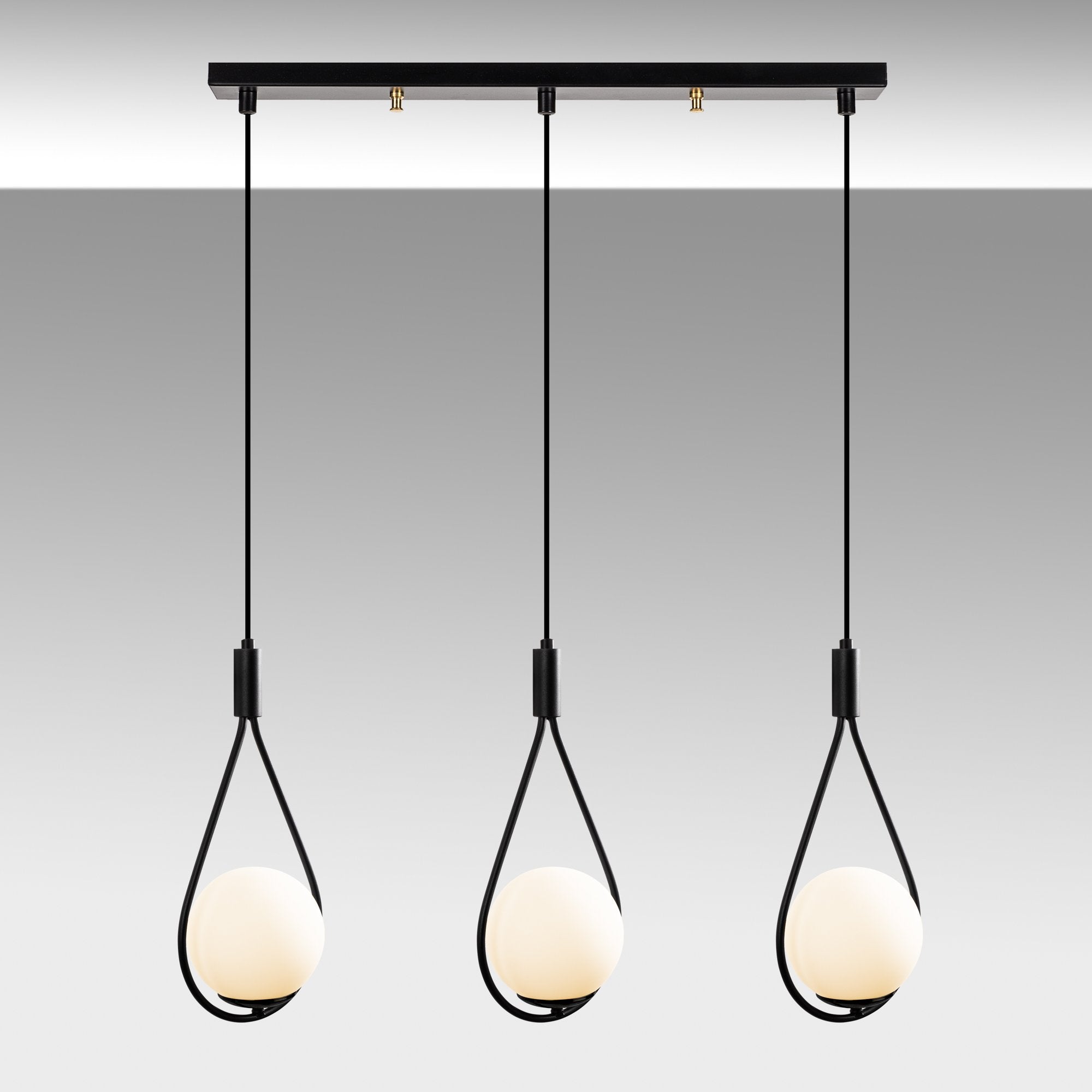 Candeeiro de Teto – 70 x 15 cm – Preto – Ferro