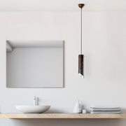 Candeeiro de Teto elegante ajustável – Ø8 x 28 cm – acabamento antiquado – metal