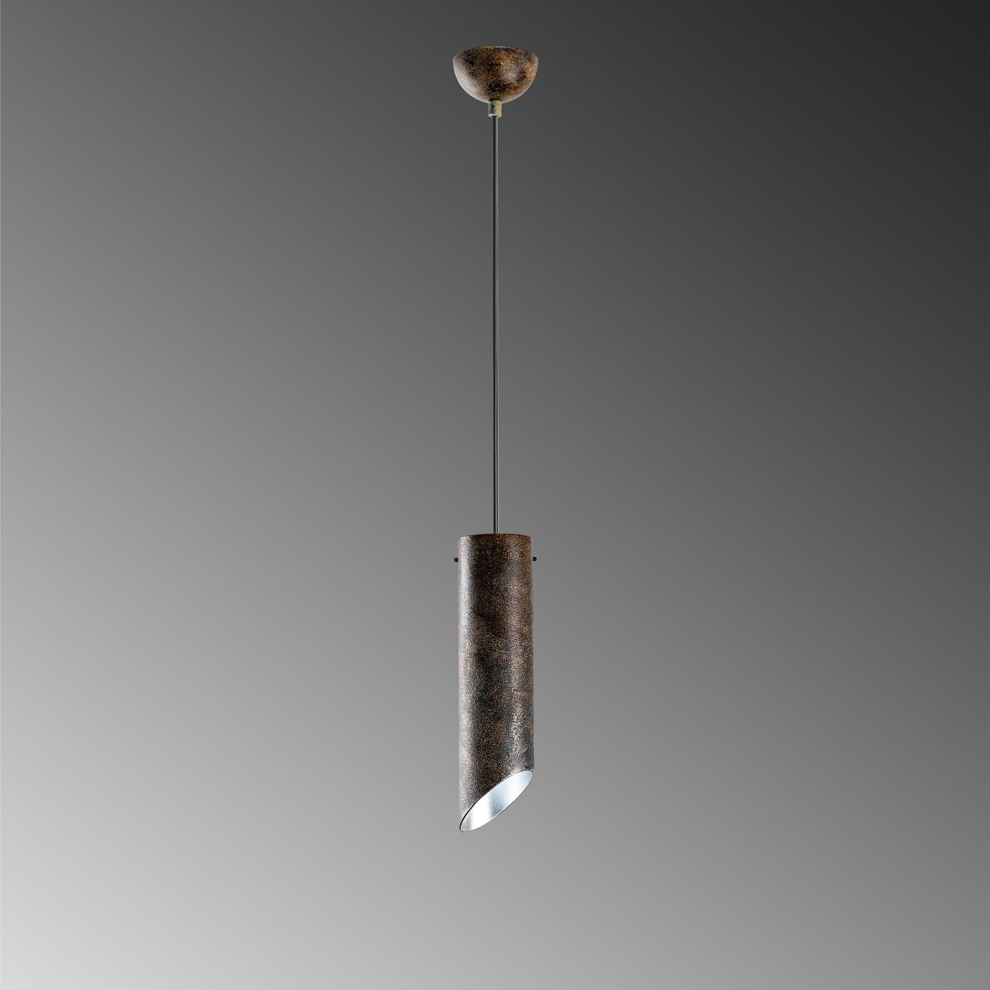 Candeeiro de Teto elegante ajustável – Ø8 x 28 cm – acabamento antiquado – metal