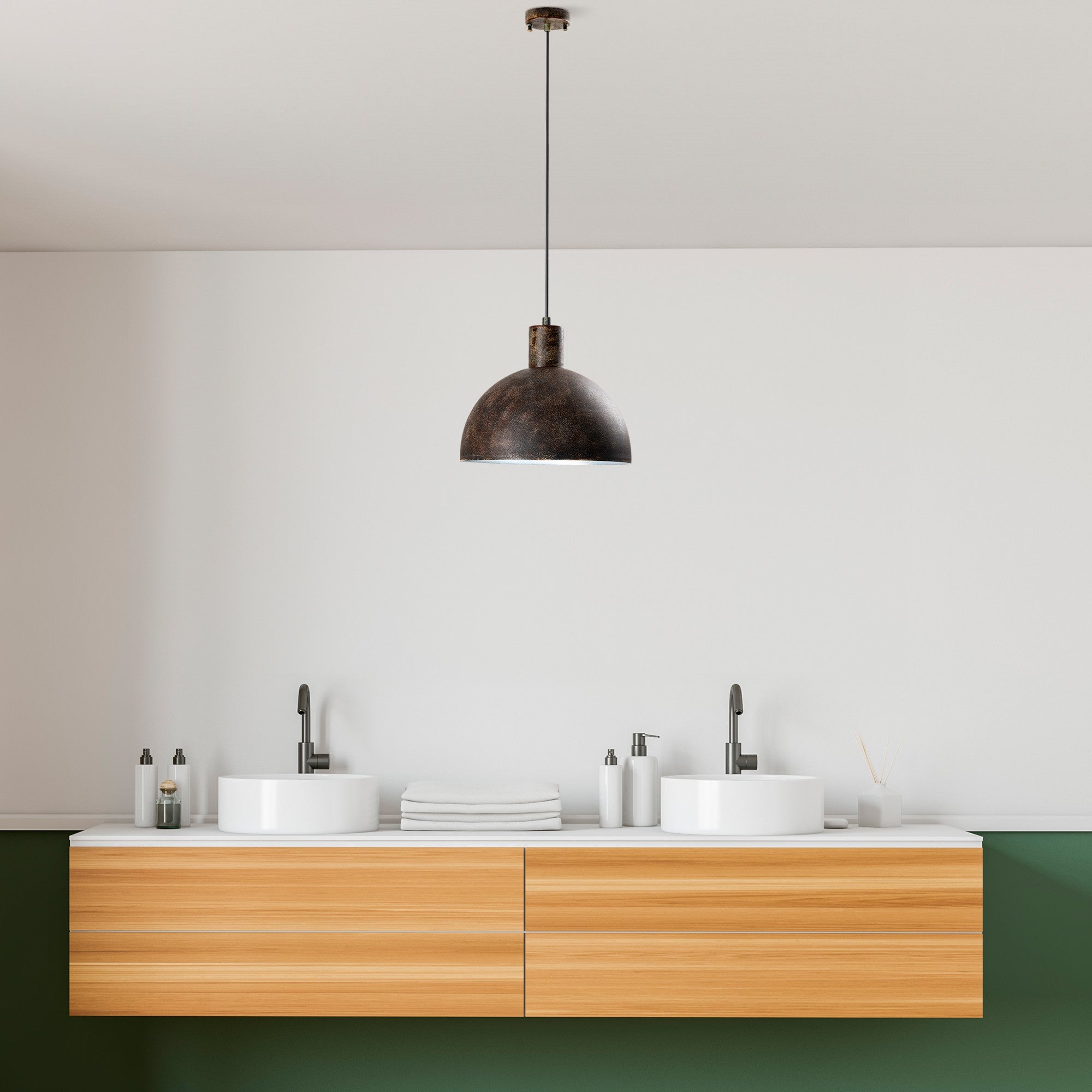 Candeeiro de Teto elegante ajustável – Ø30 cm – cor antiquada – metal