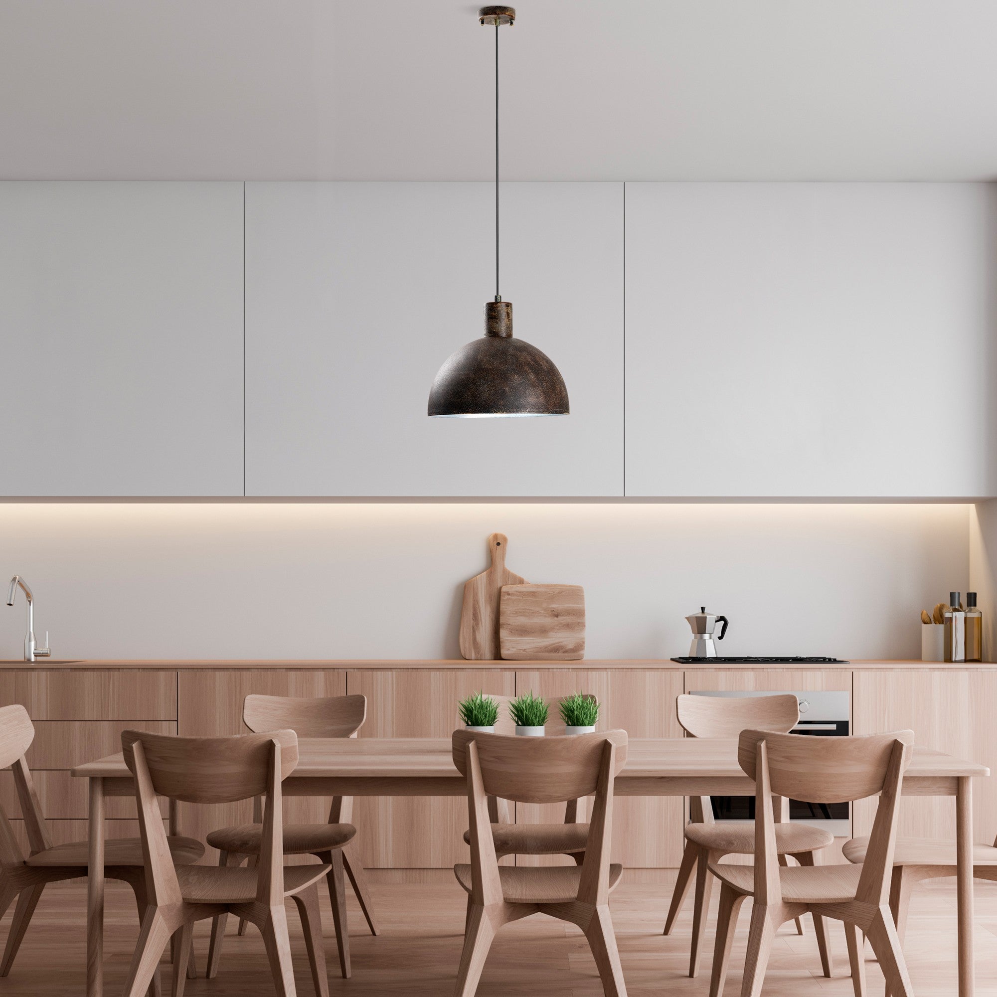 Candeeiro de Teto elegante ajustável – Ø30 cm – cor antiquada – metal