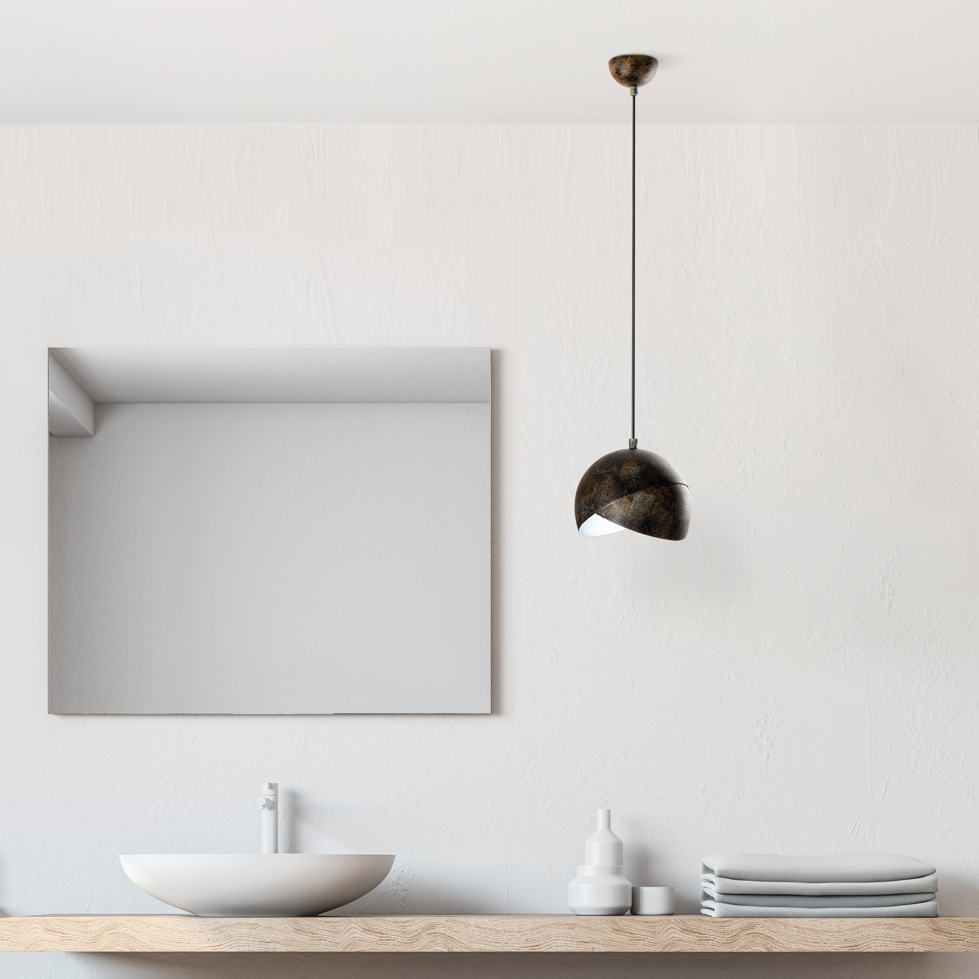 Candeeiro de Teto ajustável – Ø20 cm – cor antiquada – corpo de metal