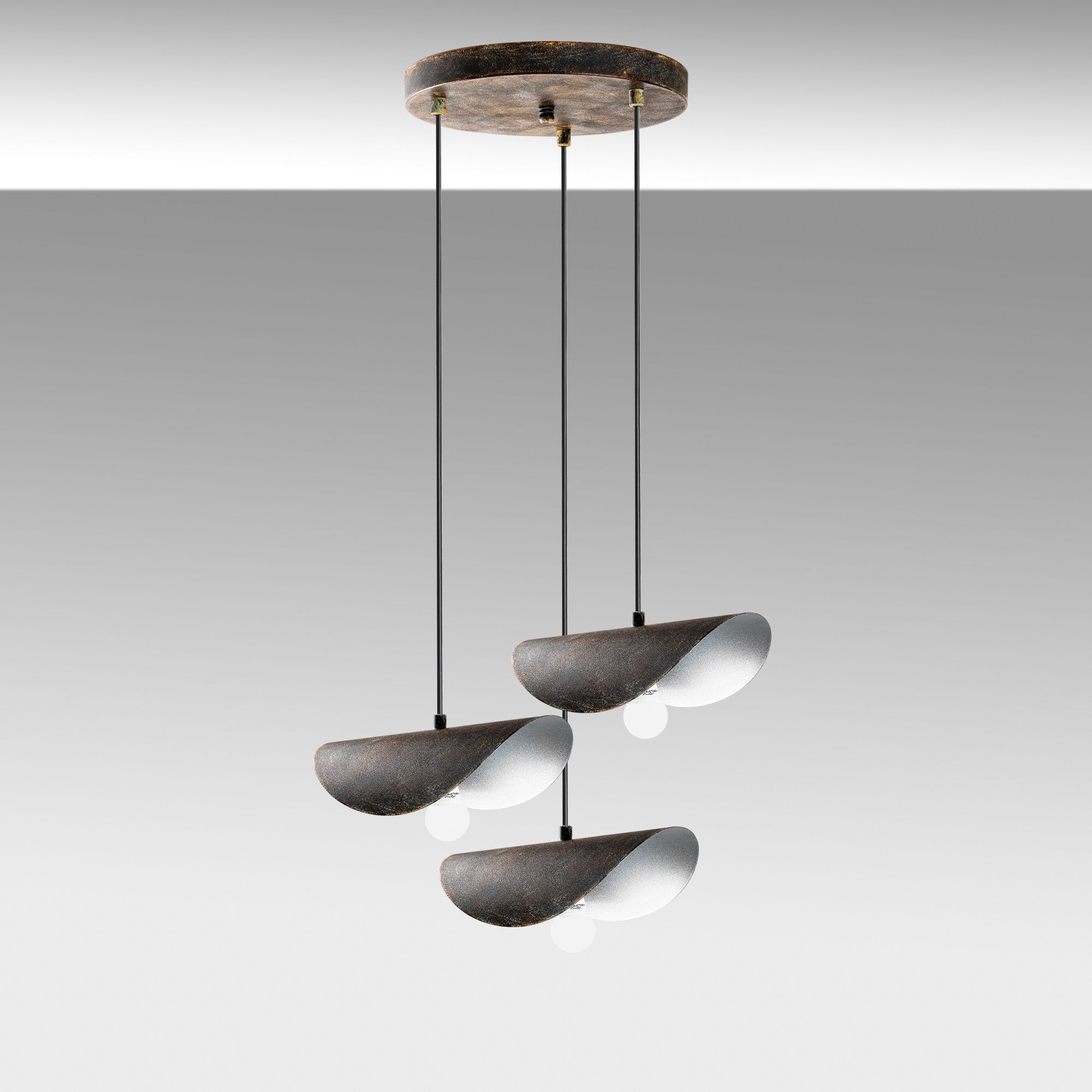 Candeeiro de Teto de metal – 50 cm de diâmetro – antiquada – metal