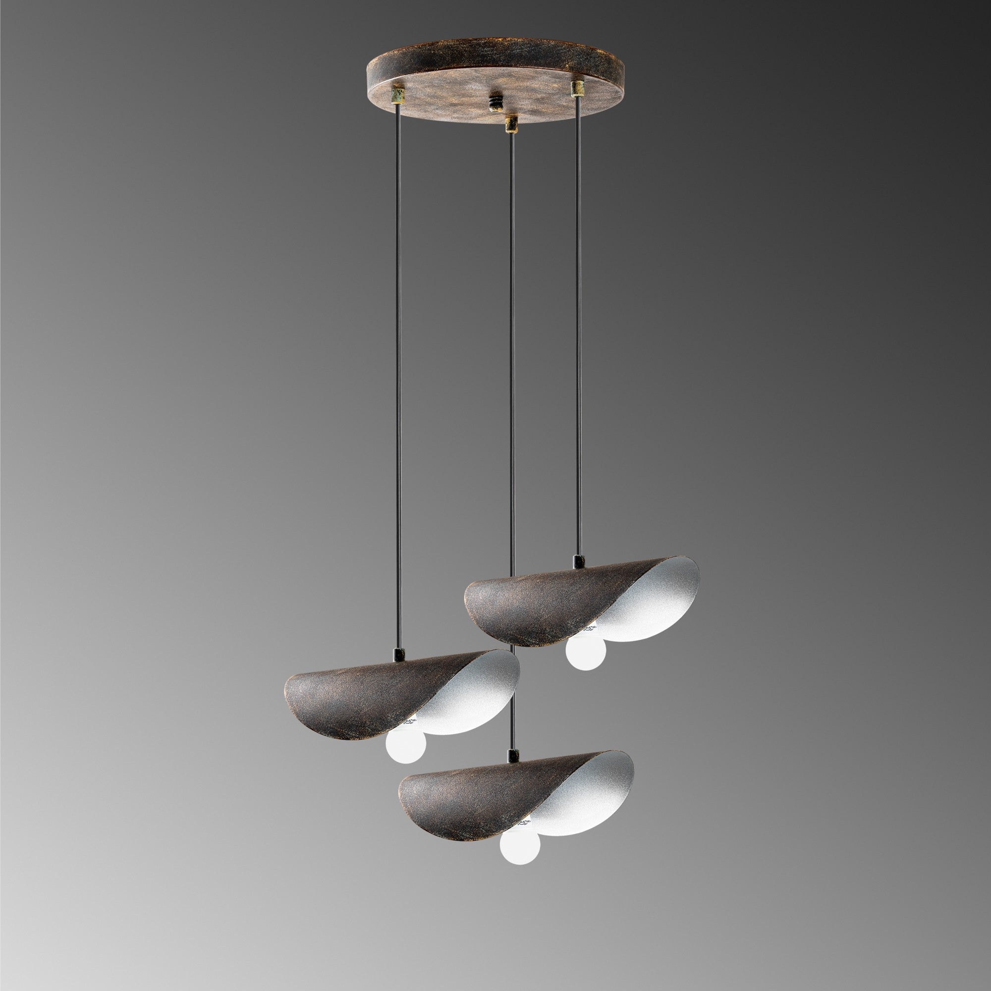 Candeeiro de Teto de metal – 50 cm de diâmetro – antiquada – metal