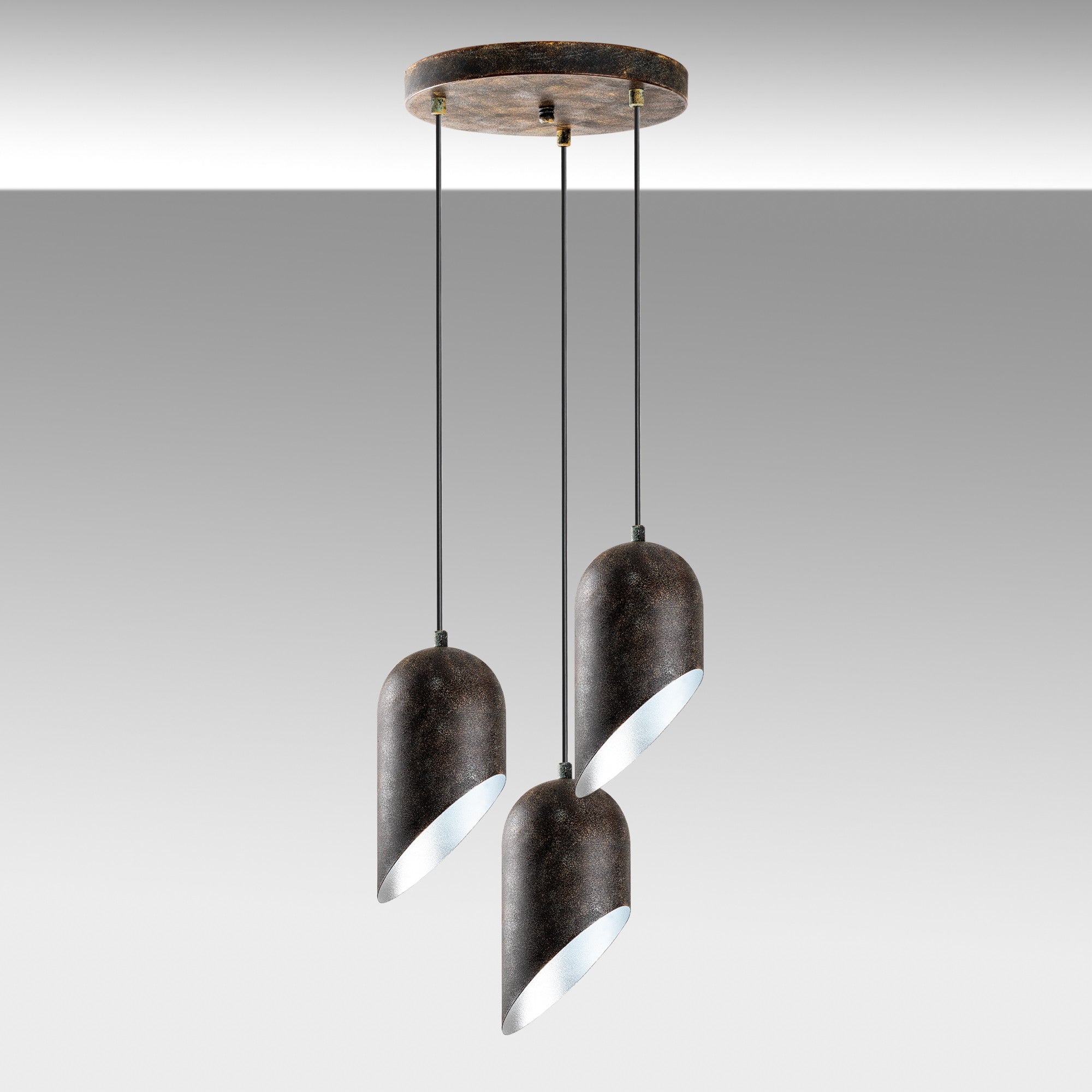 Candeeiro de Teto – 40 cm de diâmetro – Cor antiquada – Metal