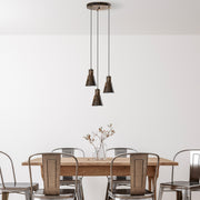 Candeeiro de Teto elegante ajustável – 40 cm de diâmetro – Cor antiquada – Corpo de metal