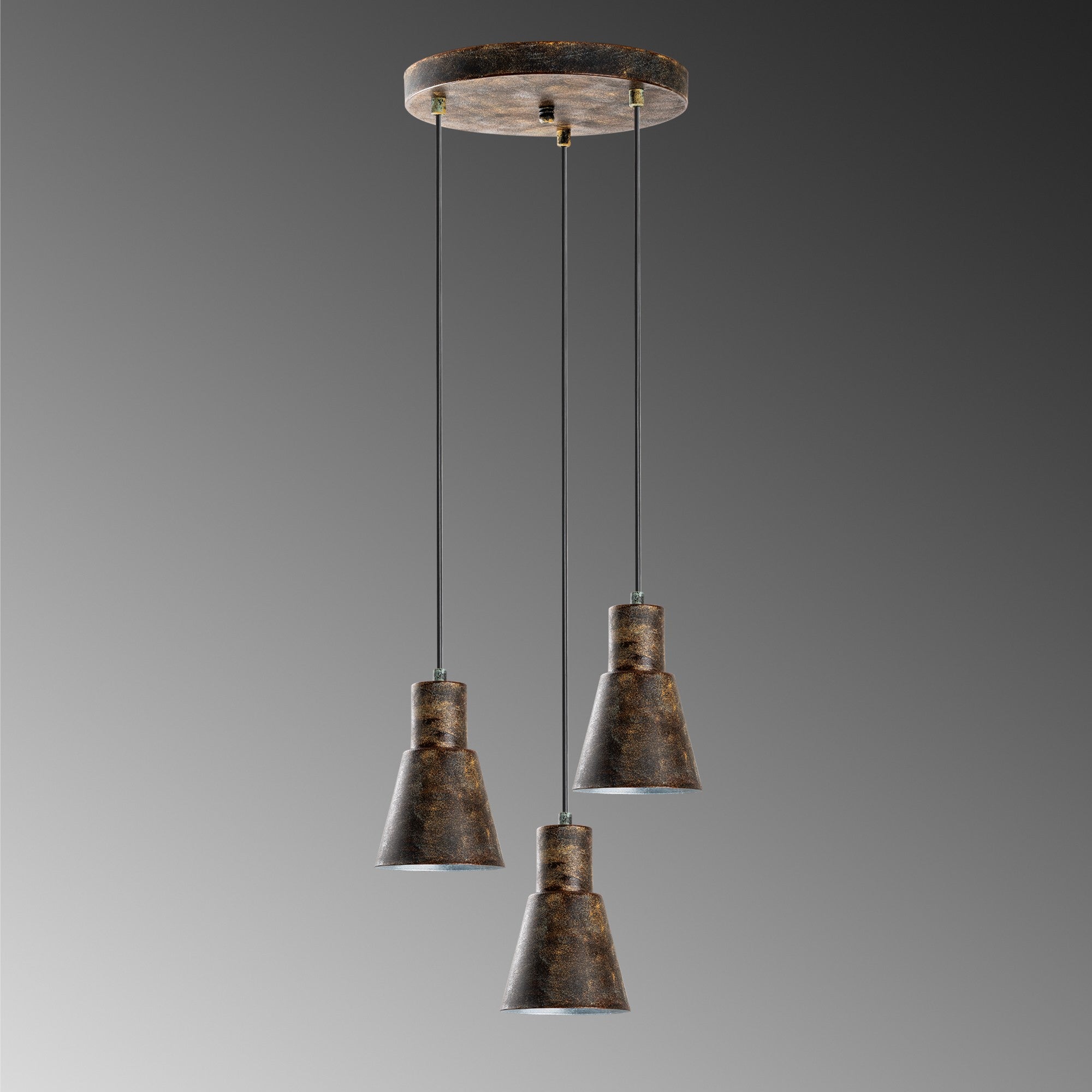 Candeeiro de Teto elegante ajustável – 40 cm de diâmetro – Cor antiquada – Corpo de metal