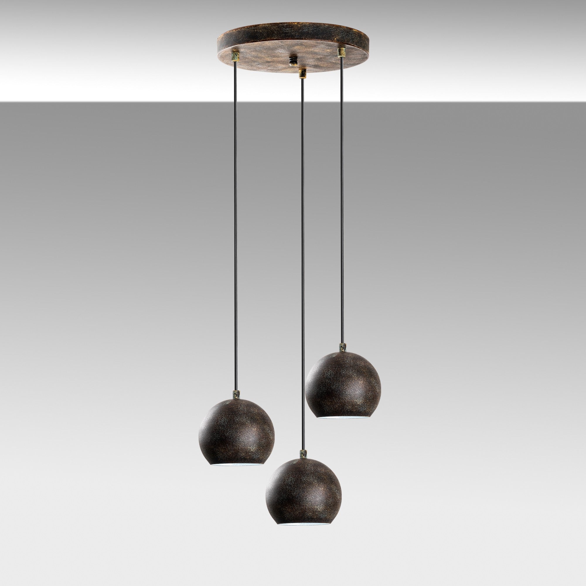 Candeeiro de Teto elegante ajustável – 45 cm de diâmetro – cor antiquada – metal