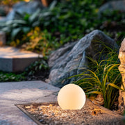 Candeeiro de Pé para Área Externa – 52 cm – Preto e Branco – Plástico