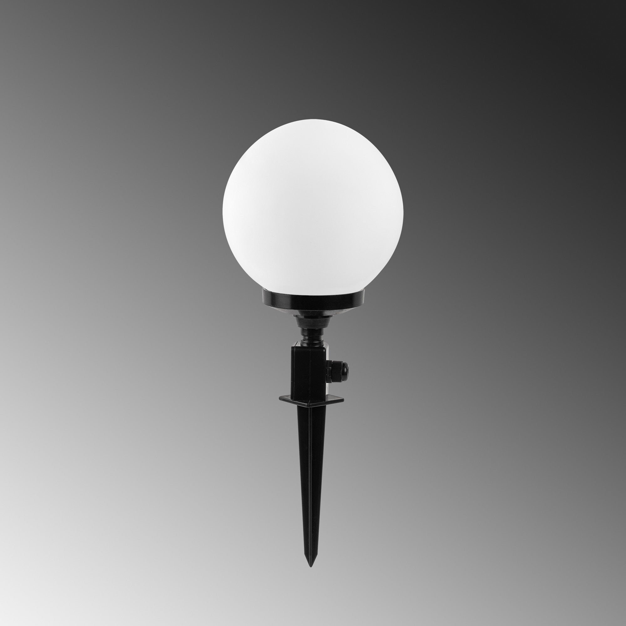 Candeeiro de Pé para Área Externa – 52 cm – Preto e Branco – Plástico