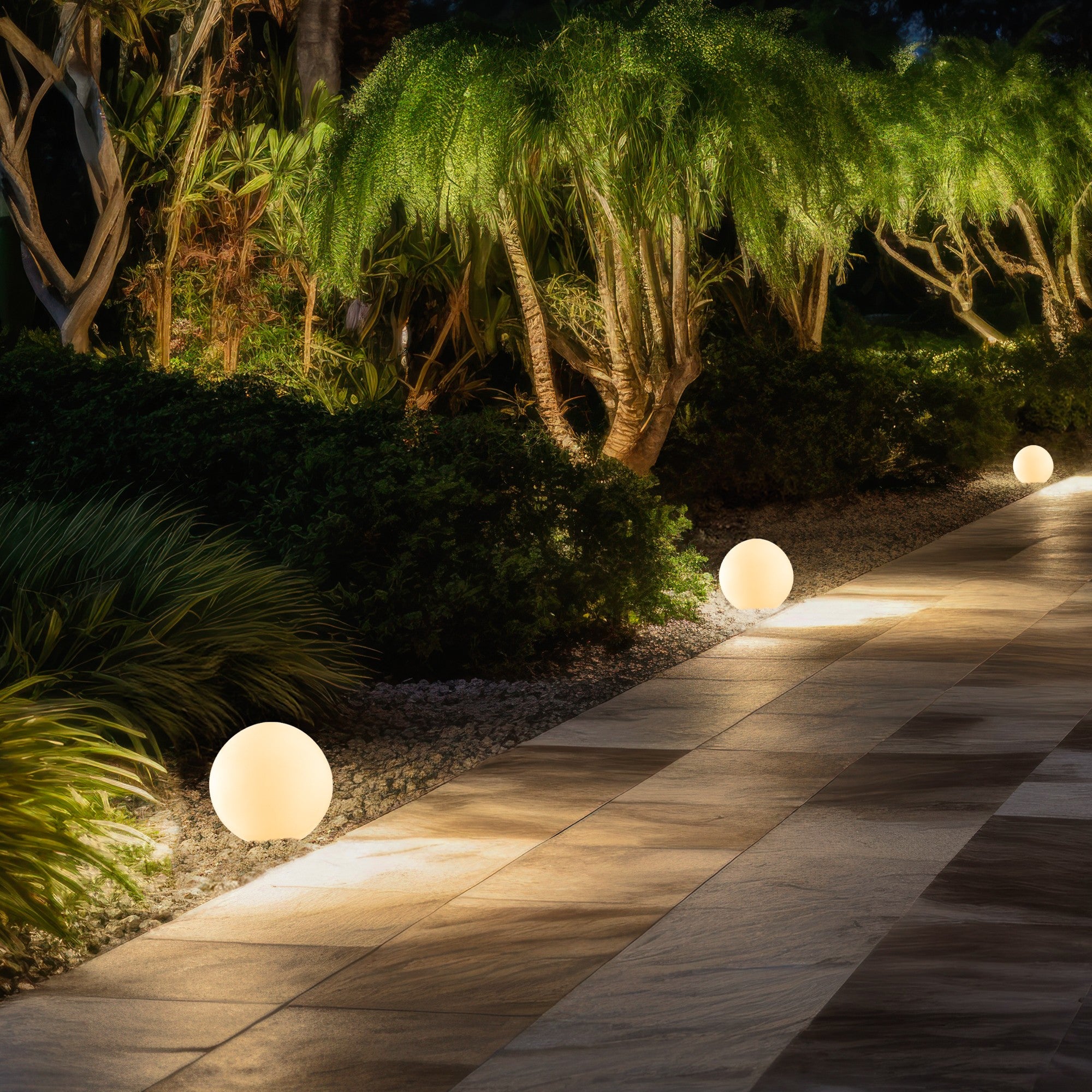 Candeeiro de Pé para Exterior – 57 cm – Preto – Plástico