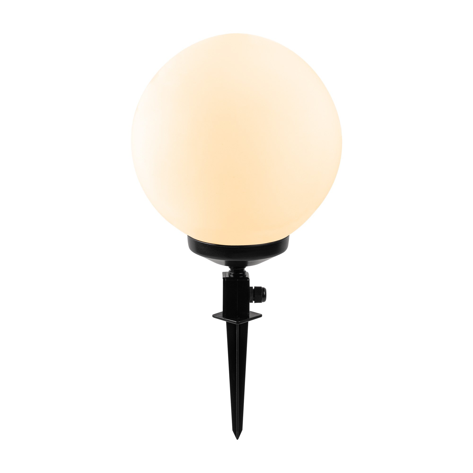 Candeeiro de Pé para Área Externa – 30 cm diâmetro x 62 cm altura – Preto e Branco – Plástico