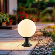 Candeeiro de Pé para Exterior – 25 cm diâmetro – Preto – Plástico e Acrílico