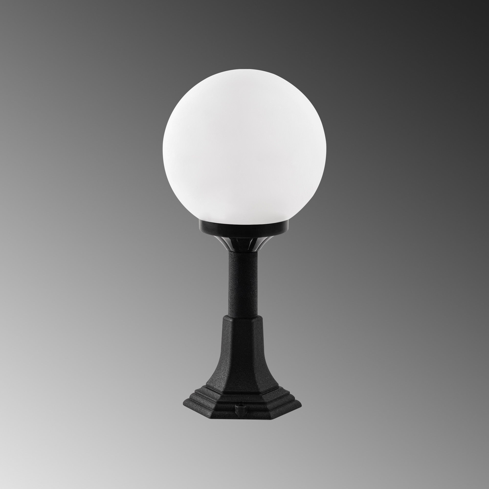 Candeeiro de Pé para Exterior – 51 cm – Preto – Plástico