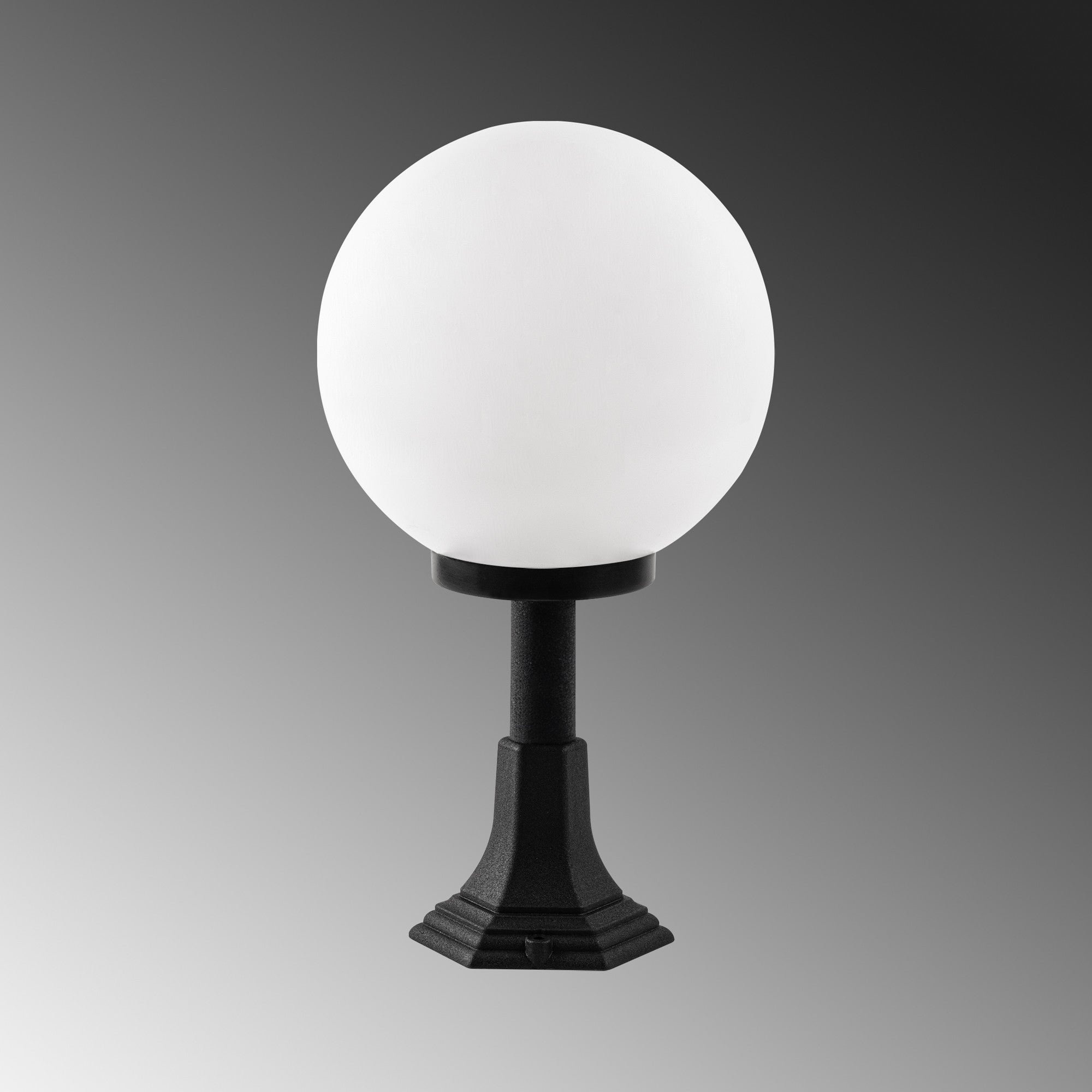 Candeeiro de Pé para Exterior – 53 cm – Preto – Plástico