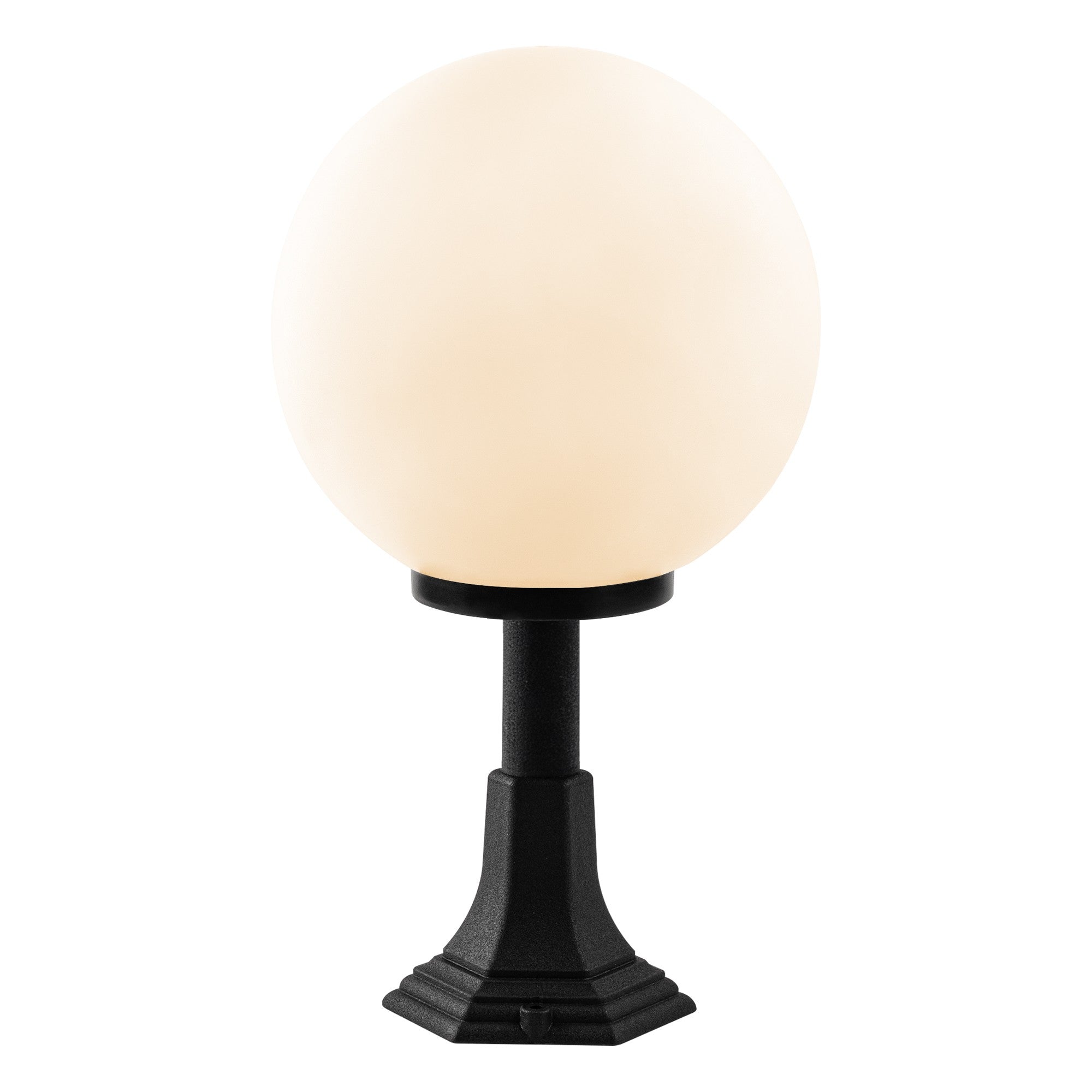 Candeeiro de Pé para Exterior – 60 cm – Preto – Plástico e Acrílico