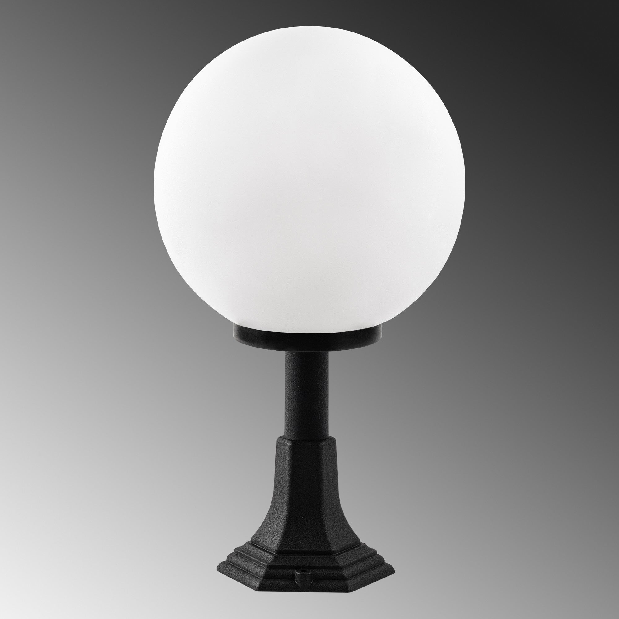 Candeeiro de Pé para Exterior – 60 cm – Preto – Plástico e Acrílico