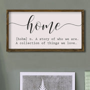 Pintura decorativa emoldurada – 25 x 50 cm – Castanho, Branco e Preto – MDF e madeira de pinho