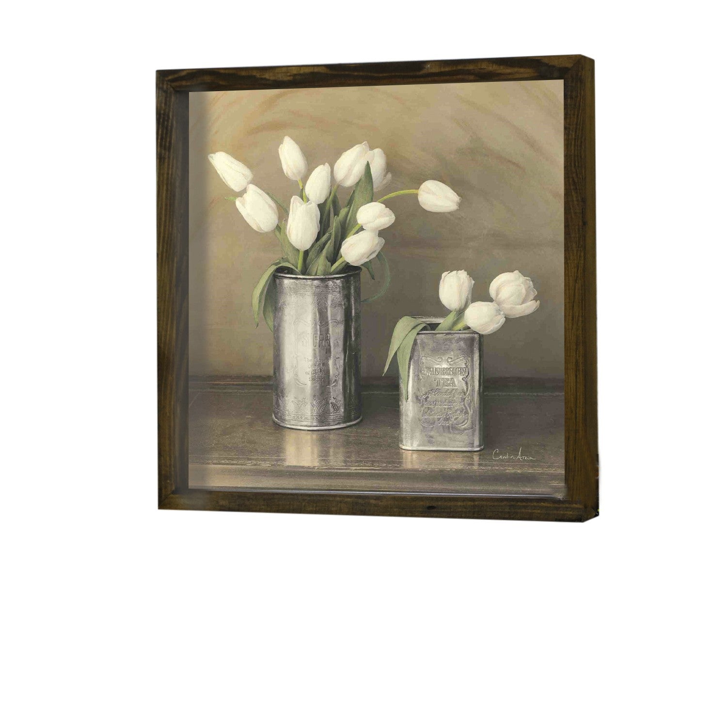 Quadro Decorativo em MDF – 34 x 34 cm – Moldura de madeira de pinho