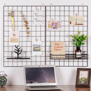 Acessório de parede decorativo de metal elegante (2 peças), preto, 50 x 70 x 3 cm | 100% metal com 10 travas pequenas | Perfeito para decoração e organização de casa moderna