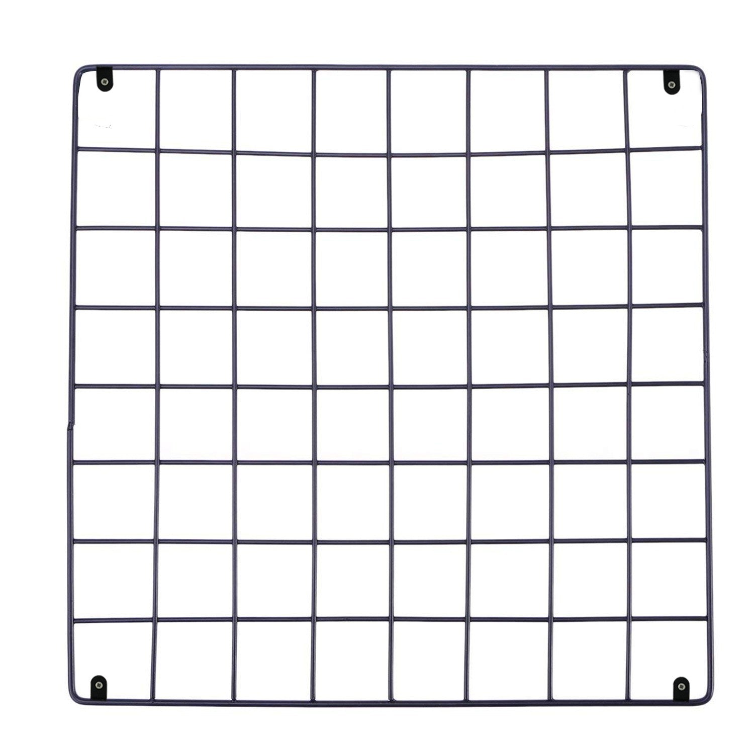 Acessório Decorativo de Parede em Metal Preto com 10 Fechos - 60x60cm