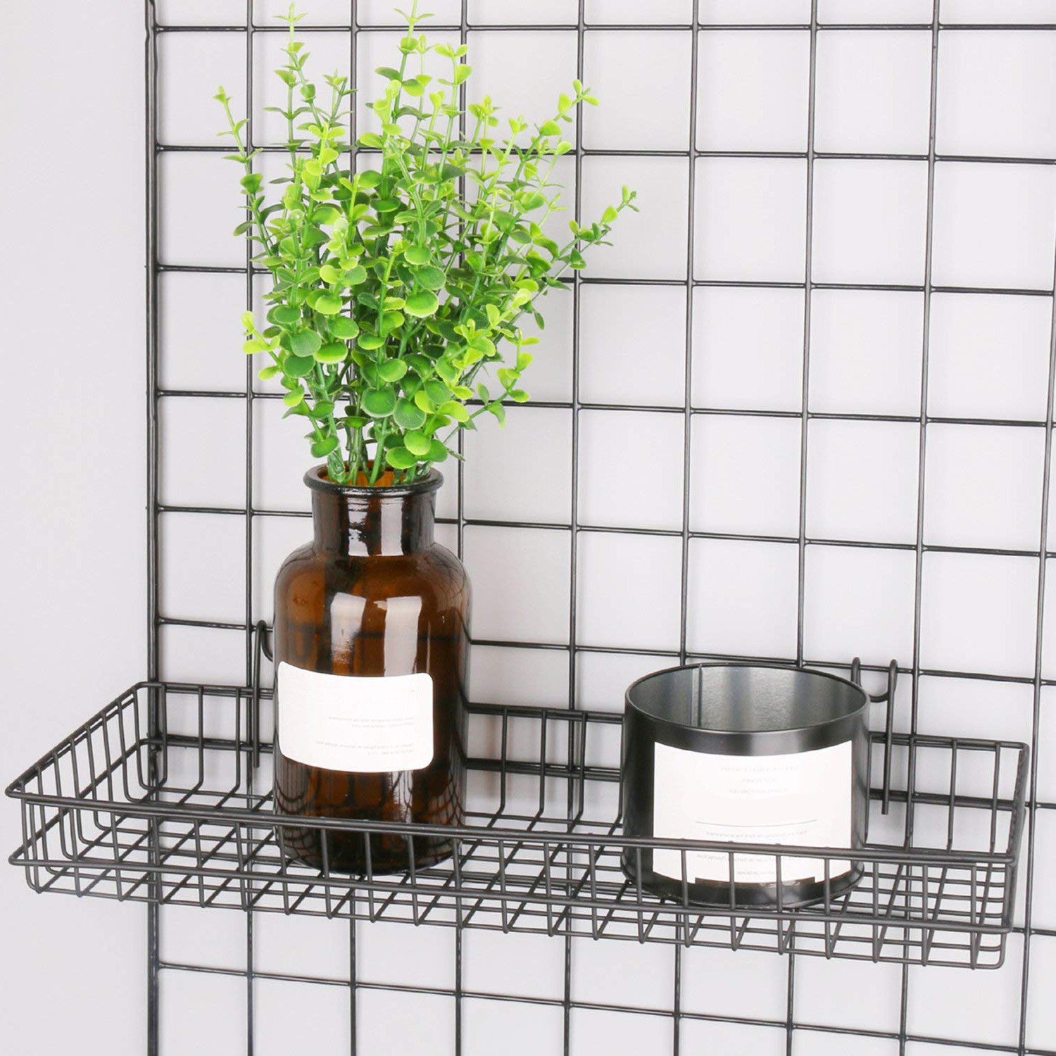 Acessório Decorativo de Parede em Metal Preto WR011 - 100% Metal 40x9x11cm