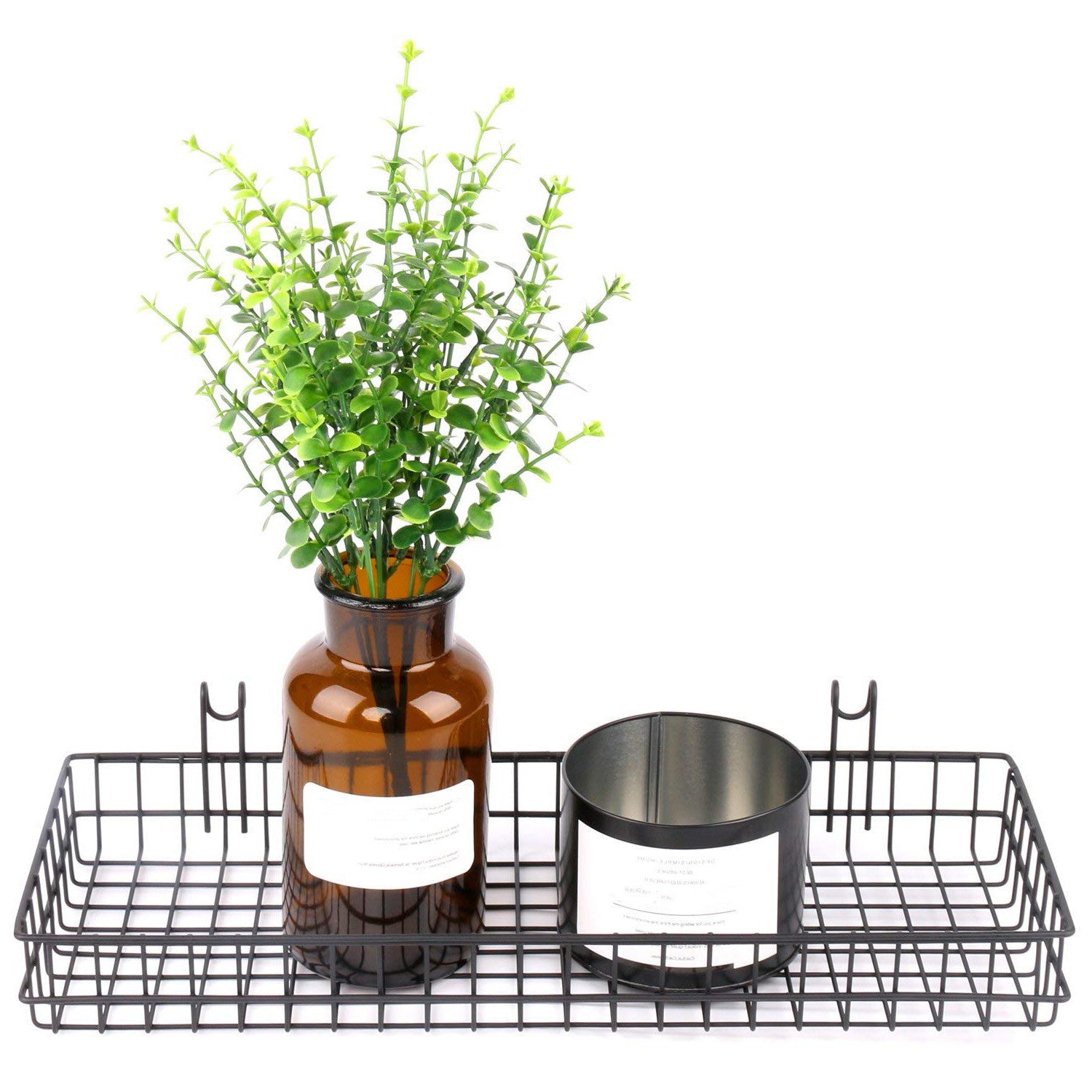 Acessório Decorativo de Parede em Metal Preto WR011 - 100% Metal 40x9x11cm