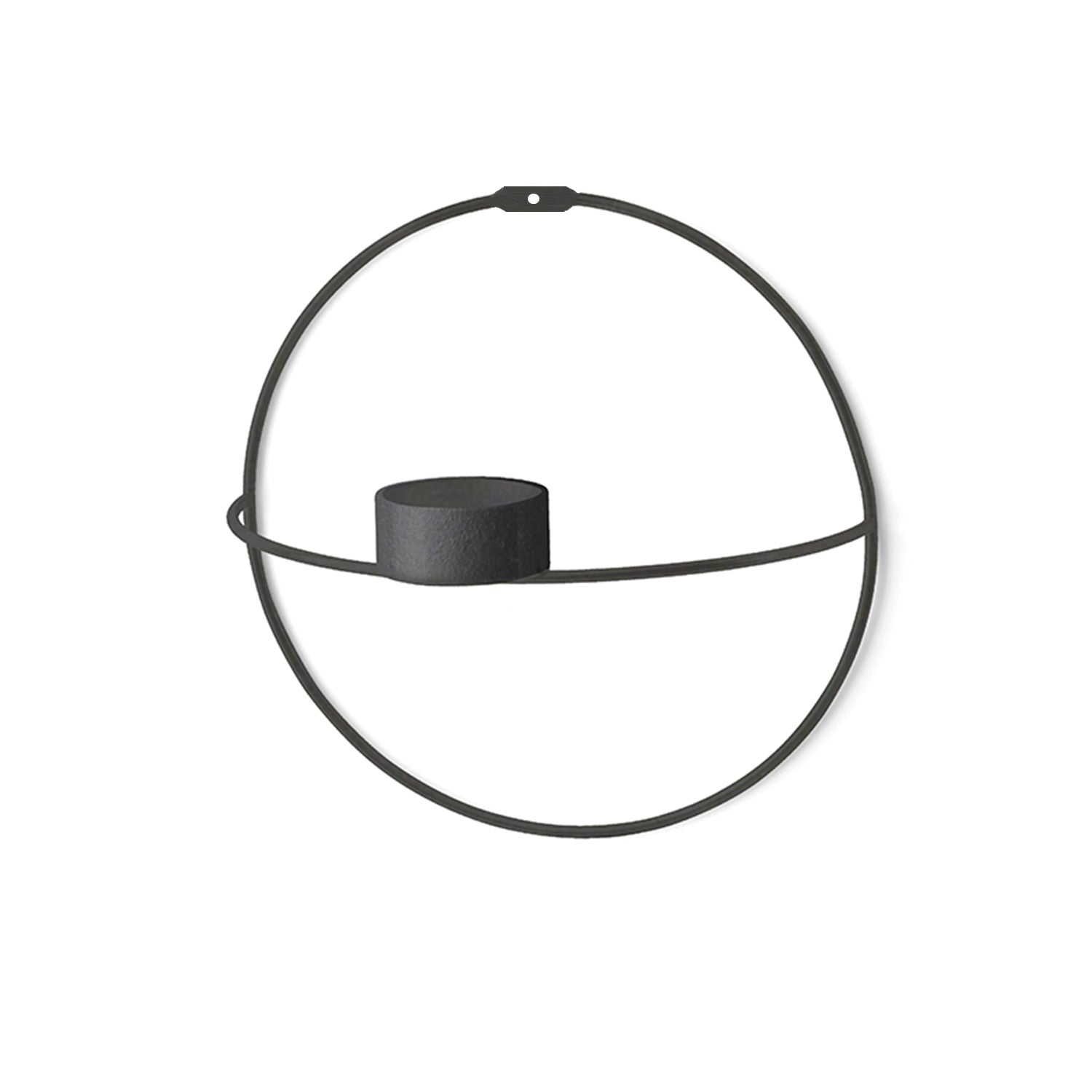 Candelabros Decorativos de Metal Preto - Conjunto de 2 Peças para Parede