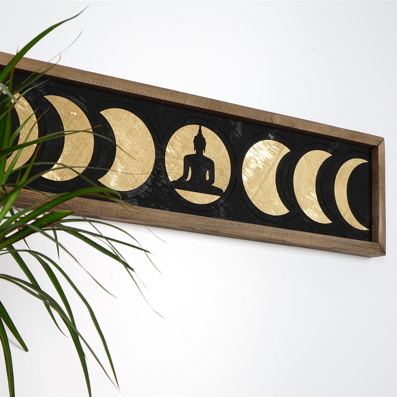 Acessório Decorativo de Parede em Madeira Maciça Multicolor - 72x19,5cm