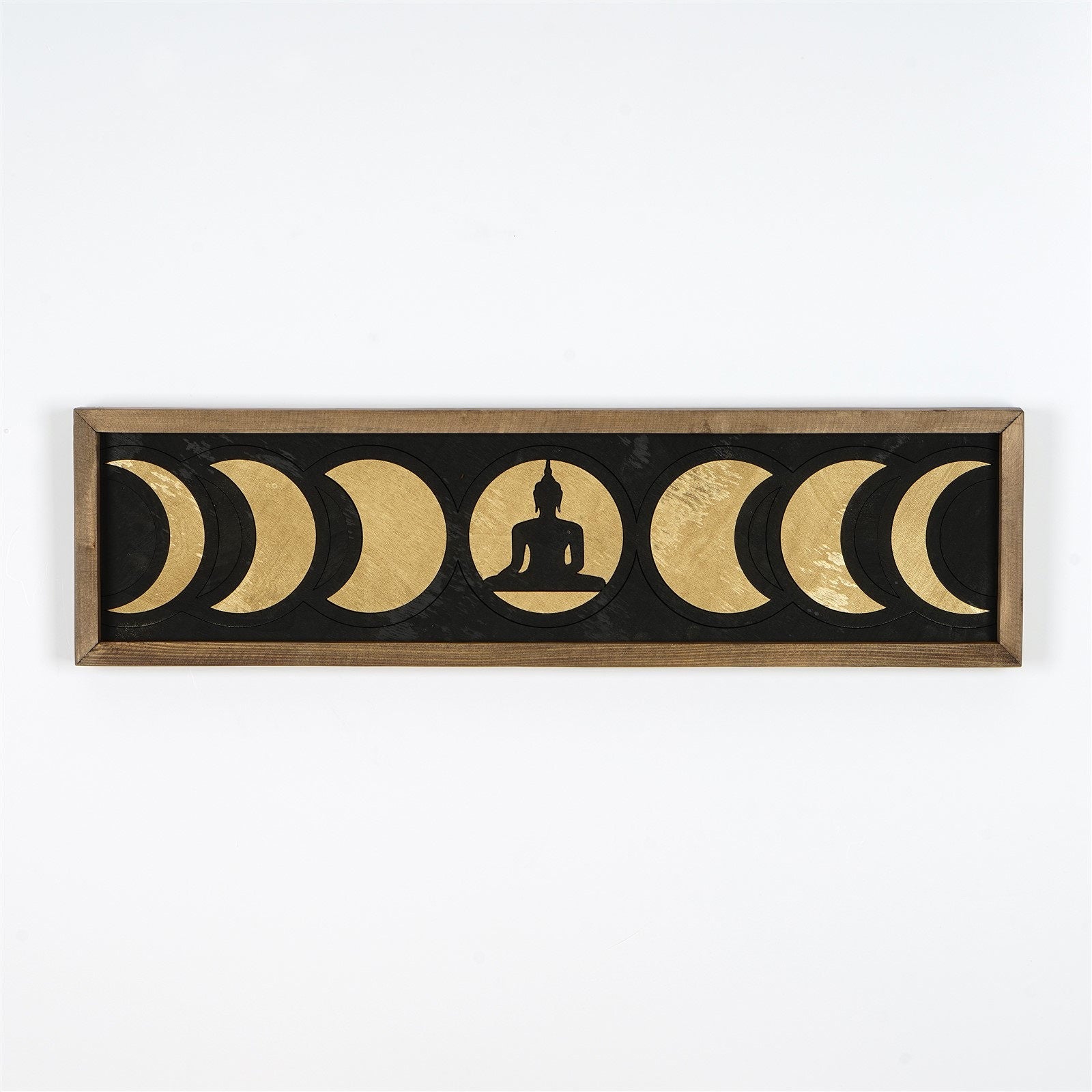 Acessório Decorativo de Parede em Madeira Maciça Multicolor - 72x19,5cm