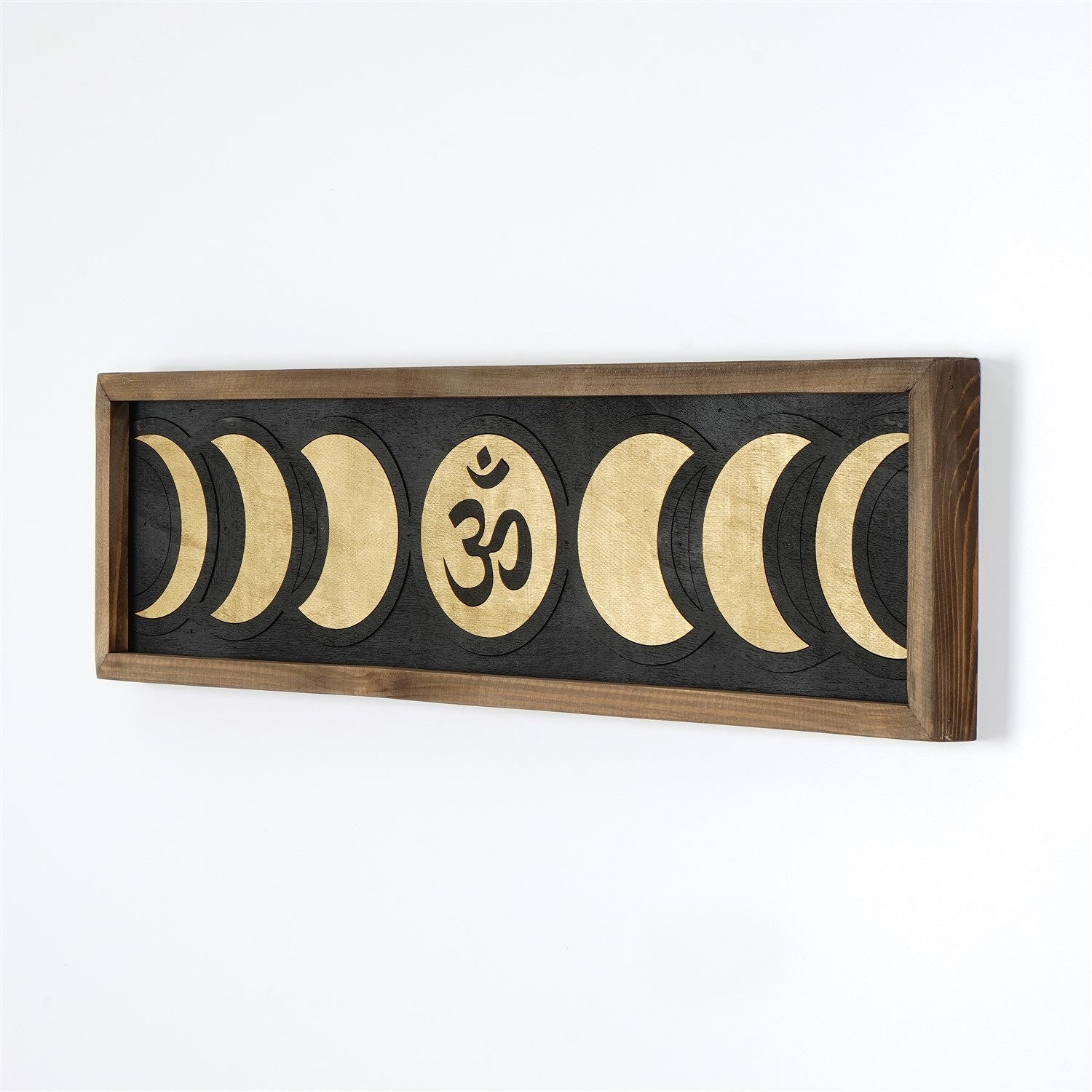 Acessório Decorativo de Parede em Madeira Maciça Multicolor - 72x19,5cm