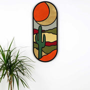 Acessório Decorativo de Parede em Madeira Multicolor ART059 - 53x22cm