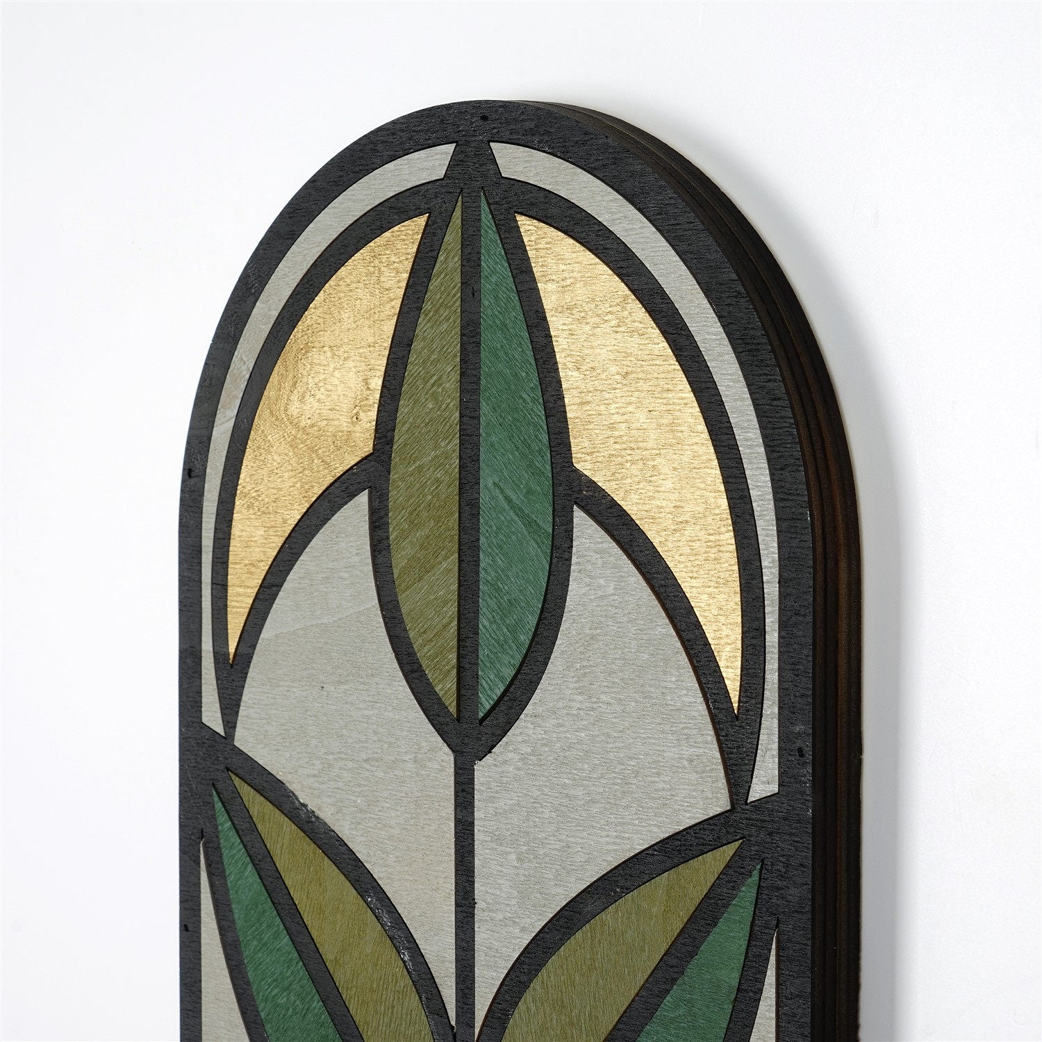 Arte Decorativa de Parede em Madeira Multicolor - Acessório Moderno para Decoração Interior 53x22cm